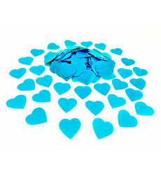 Конфетті, метафан "Heart", вага - 50 г, розмір - 23 мм, колір - блакитний