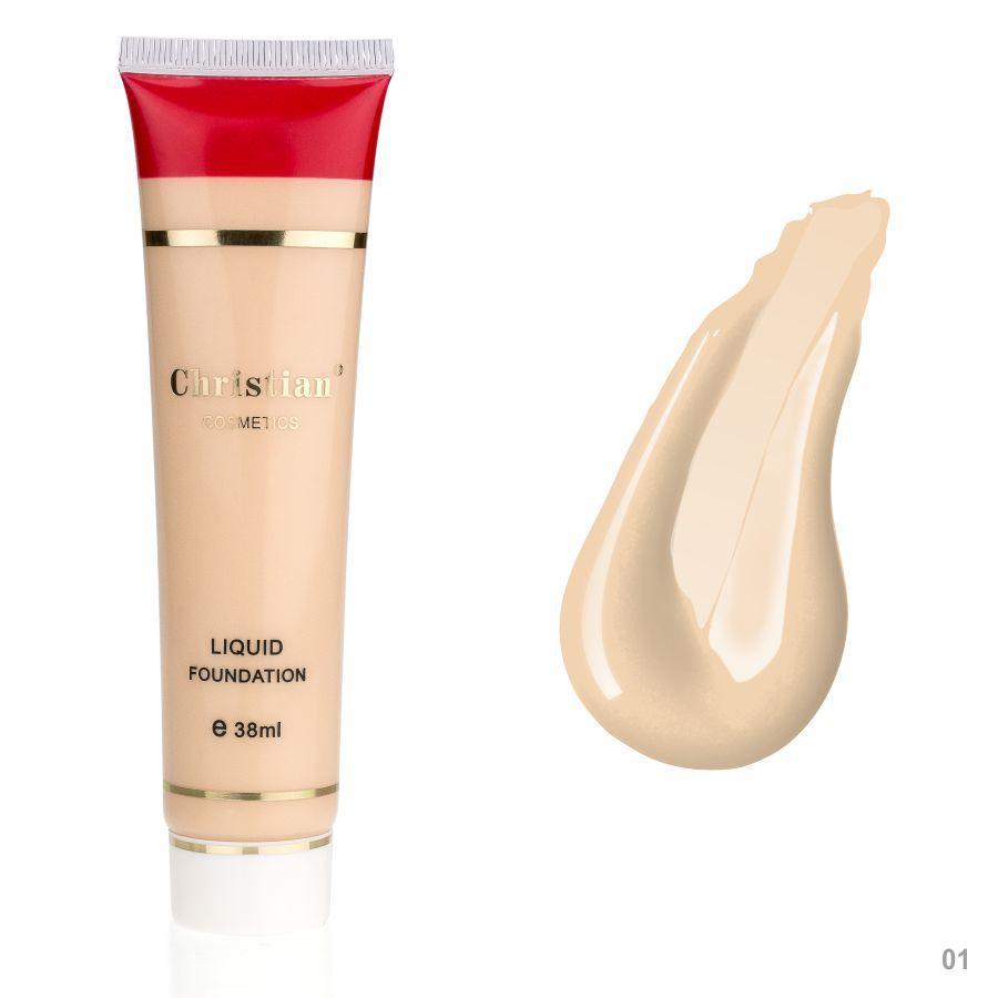 Тональна основа для обличчя Christian Liquid Foundation SPF10 LF-01, № 01 Бежевий світлий