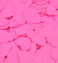 Конфетті, метафан "Heart", вага - 50 г, розмір - 23 мм, колір - рожевий