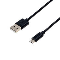 Кабель USB 2.0 - 1.0m AM/microUSB, Black, Bulk