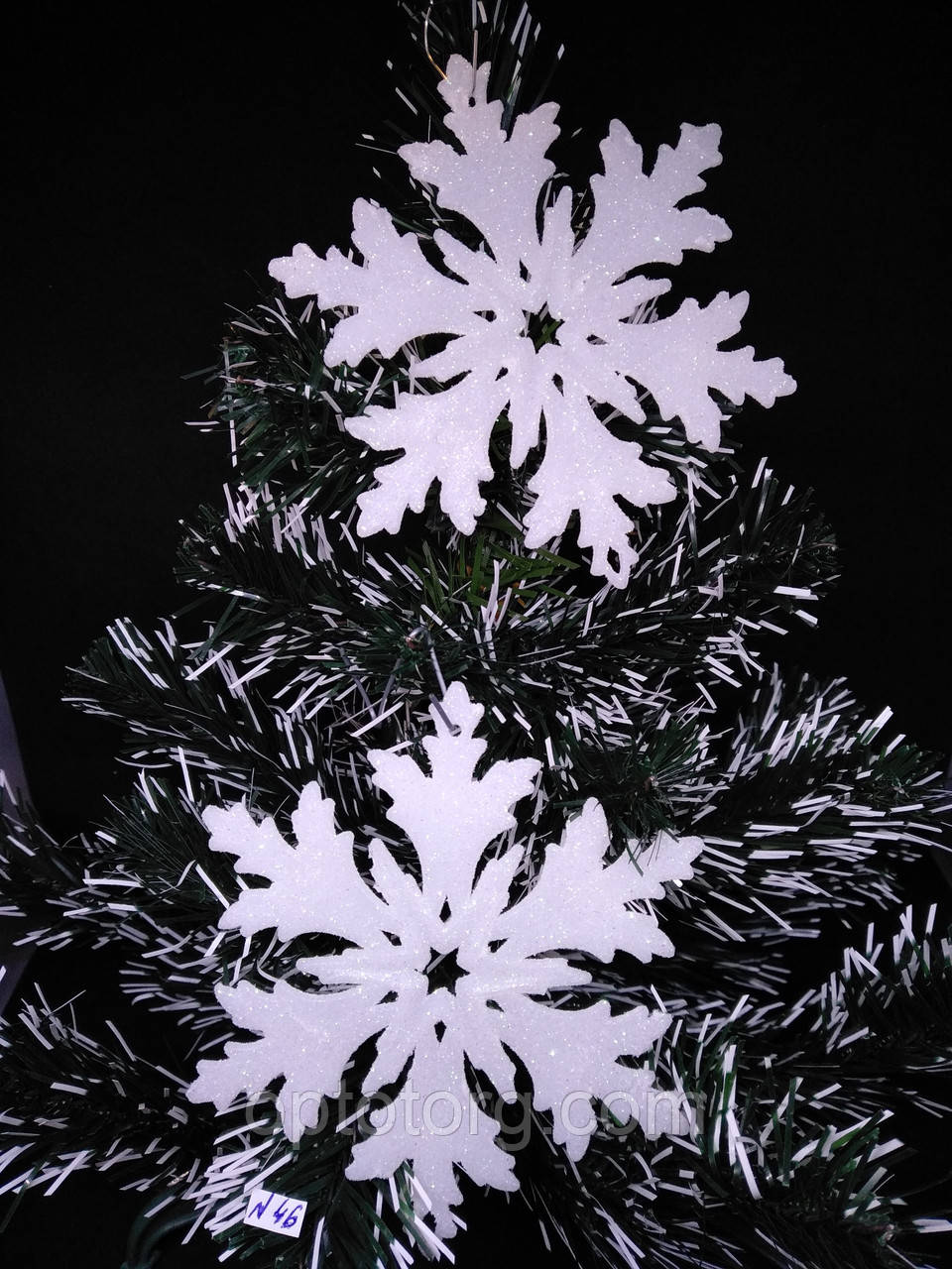 Прикраси на ялинку іграшки 3D Сніжинка середня, фото 1