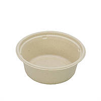 Миска супова кругла з цукрової тростини біла 400 мл 50 шт./пач.