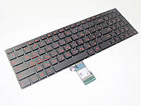Kлавиатура для ноутбука Asus G501, N501, N501J, Black, RU c подсветкой