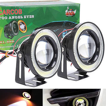 LED протитуманні фари з ангельськими очками 64mm 10W 3200lm (2шт)