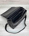 Сумочка клатч жіноча чорна через плече Welassie, Ультрамодна маленька міні сумка крос боді чорного кольору, фото 6