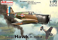 Пластикова модель 1/72 AZ model 7646 Американський винищувач Curtiss Hawk H-75A-4