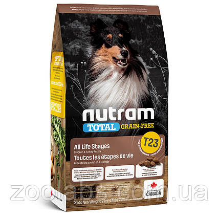 Корм Nutram для собак з індичкою, куркою й качкою | Nutram T23 Total Grain Free Turkey, Chiken & Duck 11,4 кг, фото 2