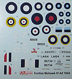 Пластикова модель 1/72 AZ model 7643 Американський винищувач Mohawk Mk.IV “Over CBI”, фото 4