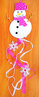 Подвеска снеговик розовый (100 см) 13-019-2