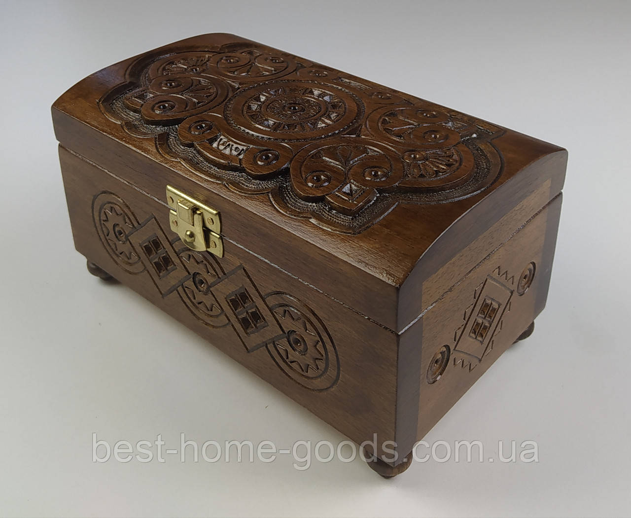 Купюрниця скринька для грошей різьблена з дерева ручної роботи горіх 18.8 см * 11 см, висота 10.2 см.