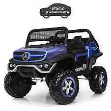 Дитячий електромобіль двомісний джип Mercedes Unimog M 4133EBLRS-4 (MP3, SD, USB, мотори 4x35W, ак.12V14A), фото 4
