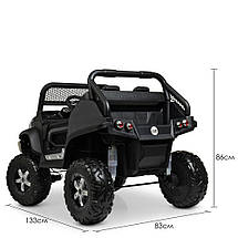 Дитячий електромобіль двомісний джип Mercedes Unimog M 4133EBLRS-2 (MP3, SD, USB, мотори 4x35W, ак.12V14A), фото 5