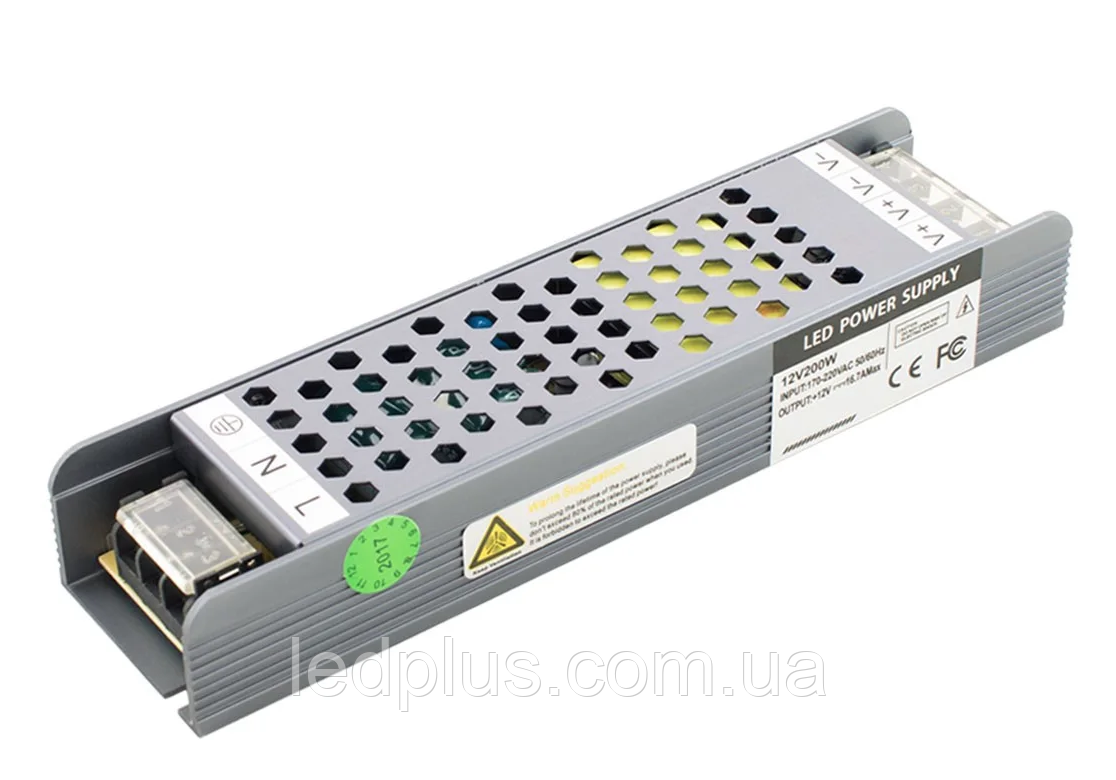 Блок живлення 12 В 16,7 А (200 Вт) BPU-200-12 Professional