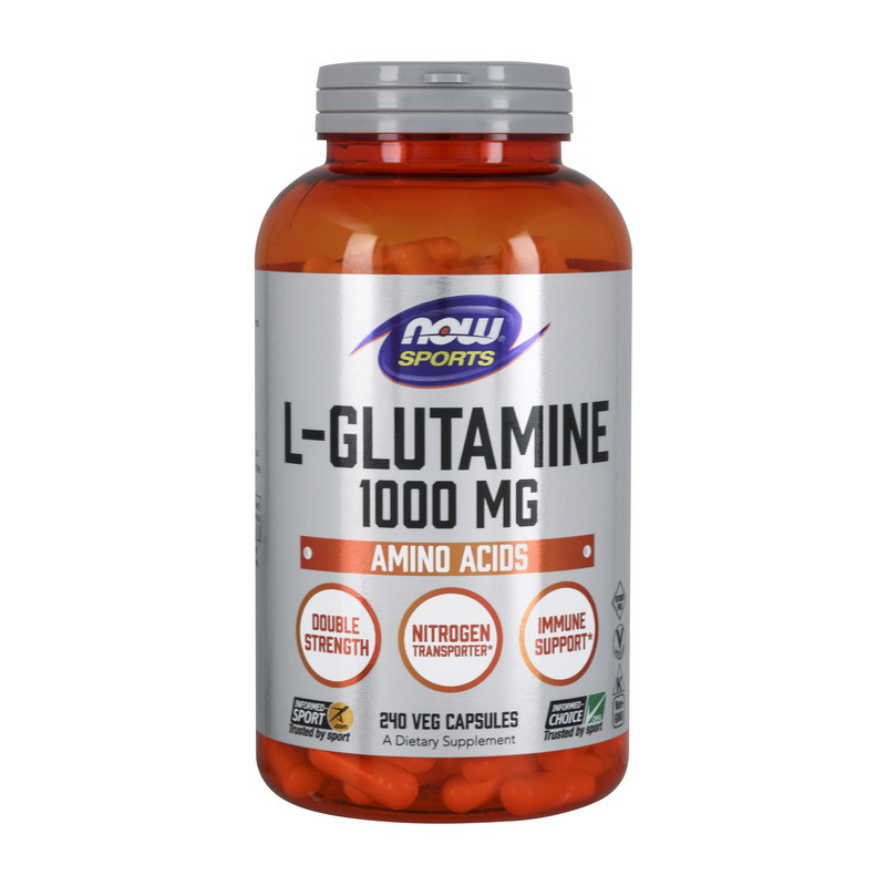 Амінокислота Л-глутамін Now Foods L-Glutamine 1000 mg (240 veg caps)