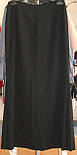 Чорна шовкова спідниця міді зі складками по боках розмір український 46 Hexe line, фото 2
