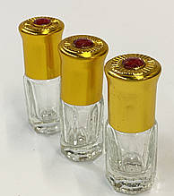 Скляний порожній флакон-ролер для розливних олійних парфумів 3 мл