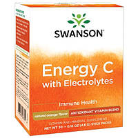 Електроліти з вітаміном C, Energy C with Electrolytes, Swanson, 30шт.
