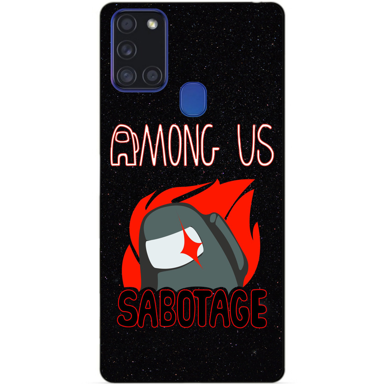 Силіконовий бампер чохол для Samsung A21s з малюнком Саботаж Among Us