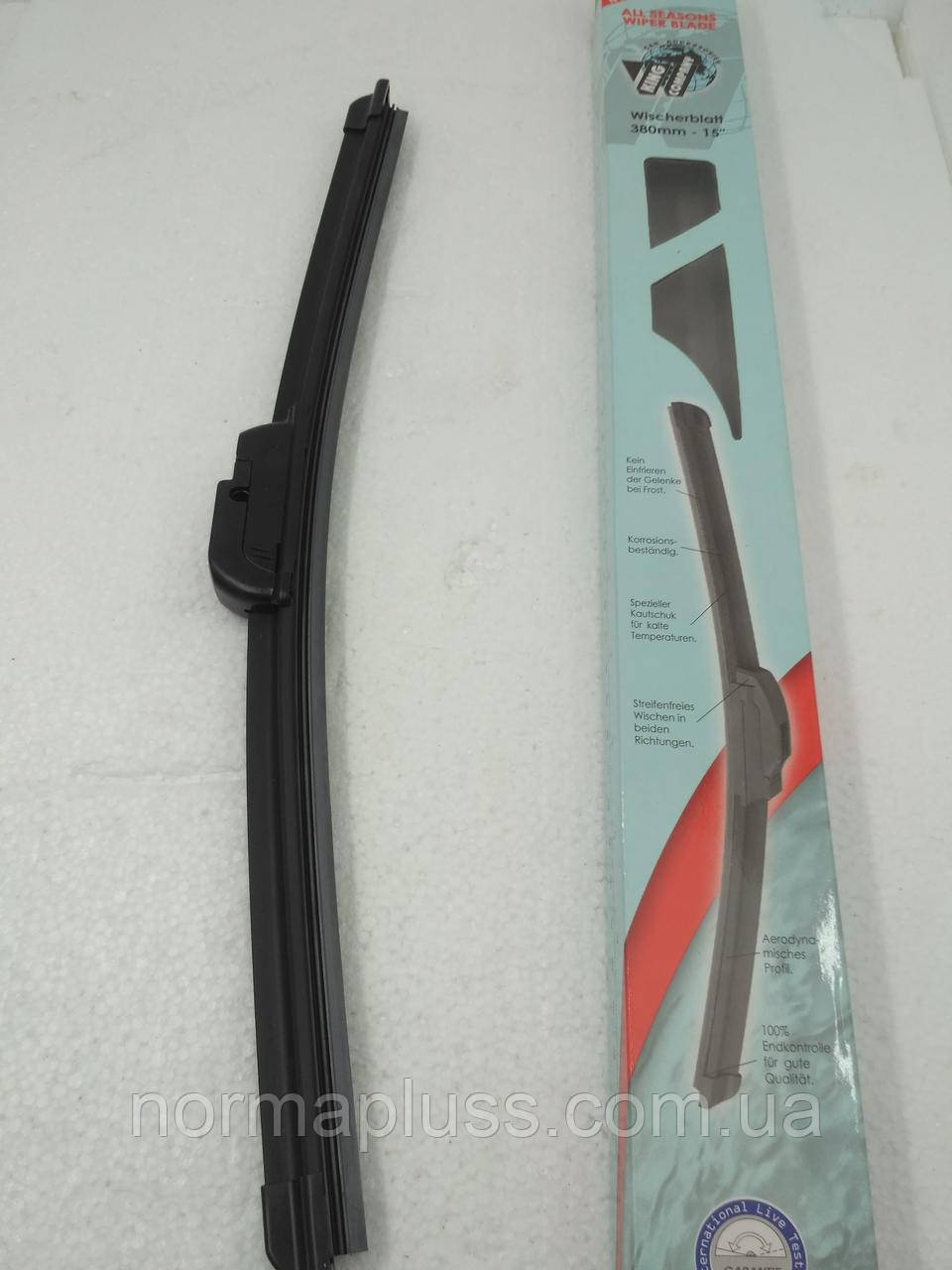 Щітка склоочисника універсальна безкаркасна King 380mm