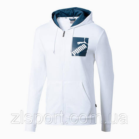 Чоловіча біла толстовка, худі Puma Big Logo ОРИГИНАЛ з капюшоном 597169_01, фото 1