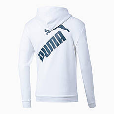 Чоловіча біла толстовка, худі Puma Big Logo ОРИГИНАЛ з капюшоном 597169_01, фото 3