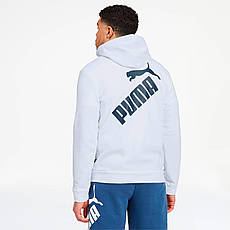 Чоловіча біла толстовка, худі Puma Big Logo ОРИГИНАЛ з капюшоном 597169_01, фото 6