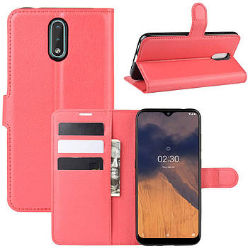 Чехол-книжка Litchie Wallet для Nokia 2.3 Red