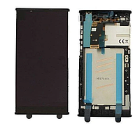 Дисплей (экран) для Sony G3311 Xperia L1/G3312/G3313 + тачскрин, черный, с передней панелью, оригинал