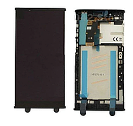 Дисплей (екран) для Sony G3311 Xperia L1/G3312/G3313 + тачскрін, чорний, з передньою панеллю, оригінал