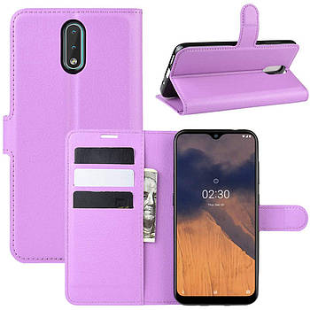 Чехол-книжка Litchie Wallet для Nokia 2.3 Violet