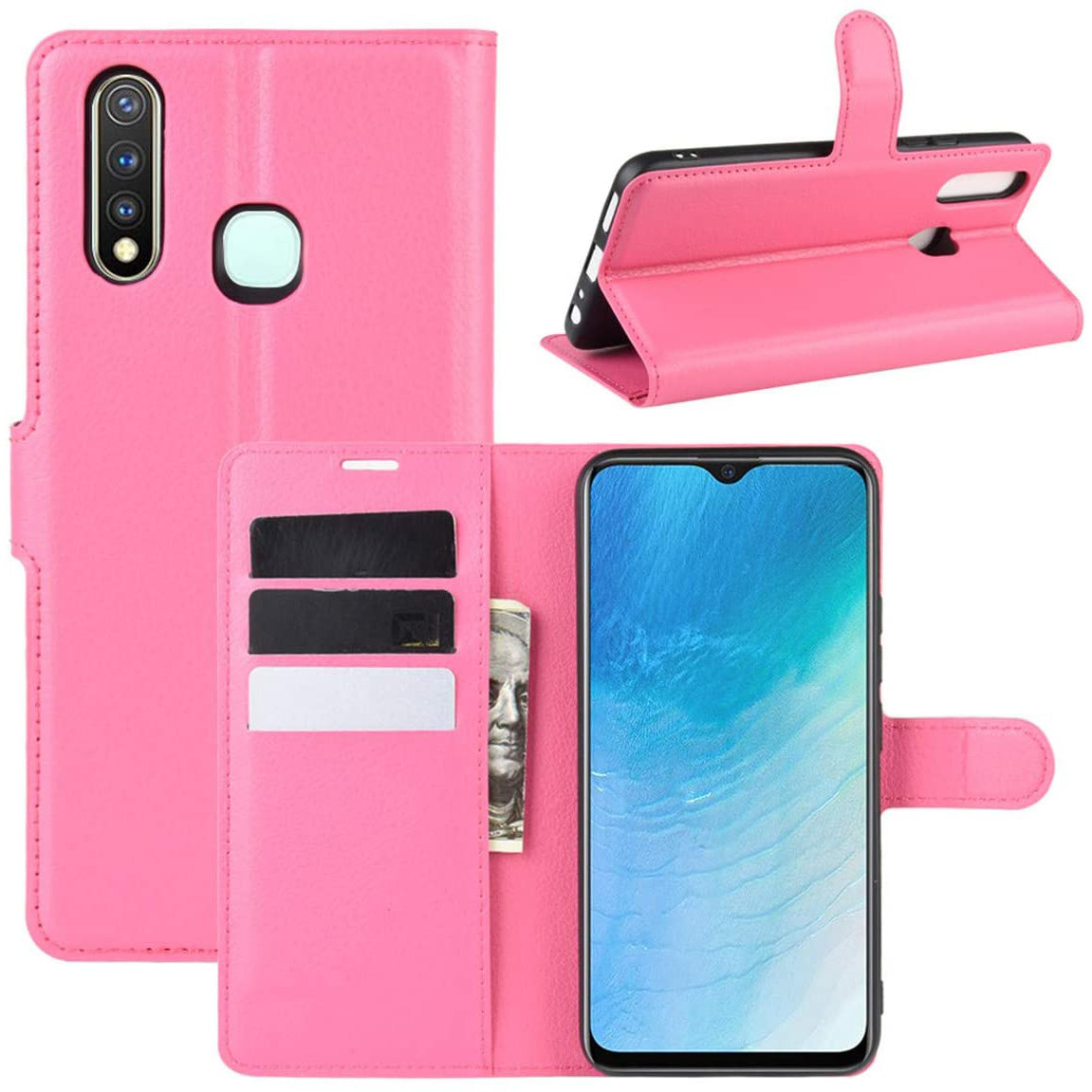 Чохол-книжка Litchie Wallet для Vivo U3 / Y5S / Y19 Rose