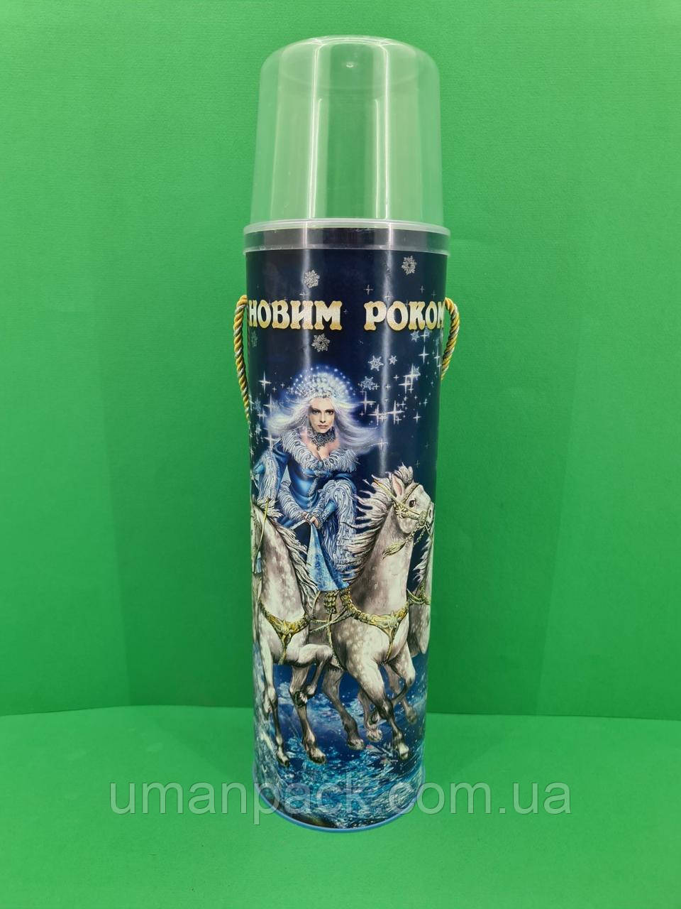 Новорічна подарункова картонна упаковка для цукерок /Королева (d-117*360mm) (1 шт), фото 1