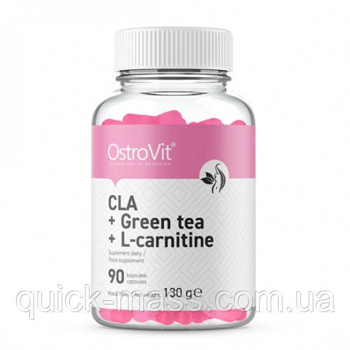 Жироспалювач OstroVit CLA+Green Tea+L-Carnitine 90 caps