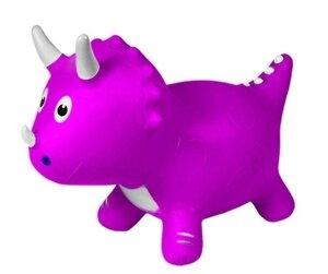 Стрибун динозавр Трицератопс, фіолетовий