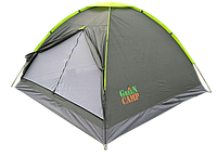 Палатка туристическая трехместная GreenCamp 1012 США 2,1х2,1х1,4 м