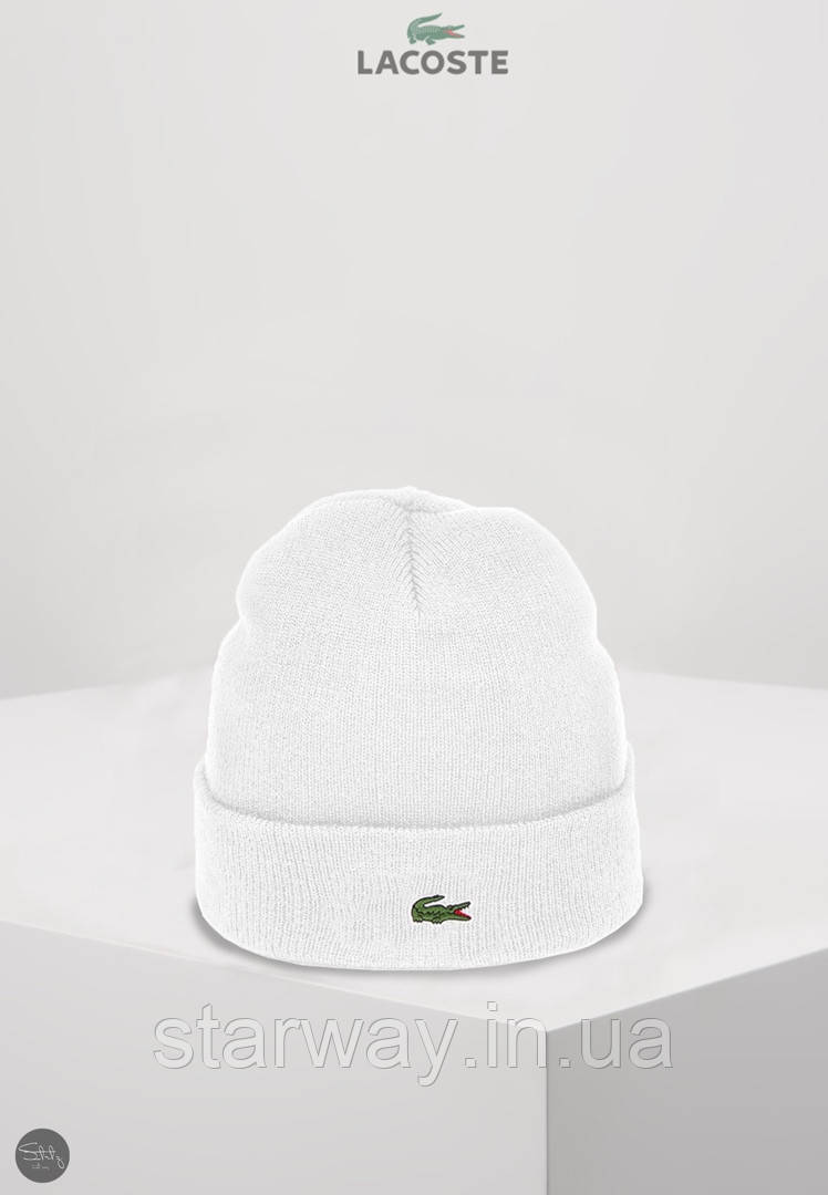 Стильная шапка Lacoste логотип вышит | этикетка | бирка - фото 4 - id-p592025830