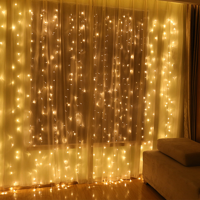 Гірлянда водоспад 290 LED 3х2 м Теплий білий