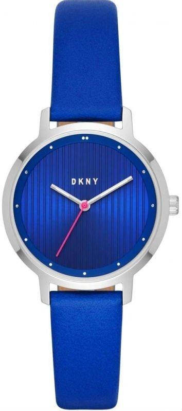 Годинники наручні жіночі DKNY NY2675 кварцові з синім шкіряним ремінцем, США