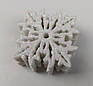 Новорічна підвіска | Сніжинка квадратна 6 см | прикраса на ялинку біла з гліттером | набір 10 ш, фото 5
