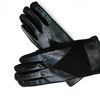 Рукавички жіночі зі вставками шкіри Ronaerdo (black) size 8.5