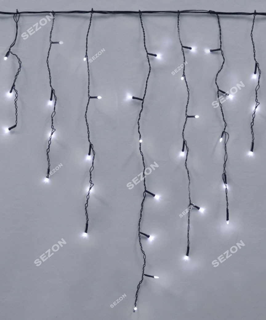 Новорічна світлодіодна гірлянда ШТОРА-ДОЩИК 120LED 3м*0.7 м білий