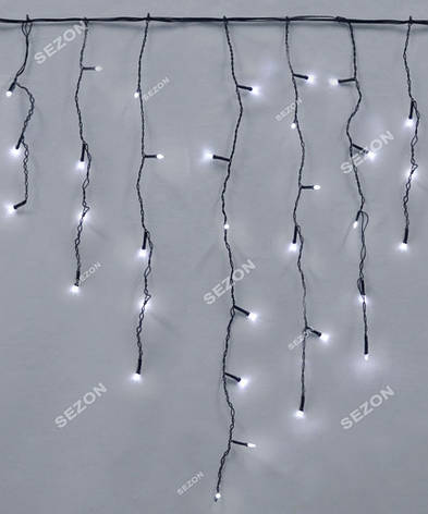 Новорічна світлодіодна гірлянда ШТОРА-ДОЩИК 120LED 3м*0.7 м білий, фото 1