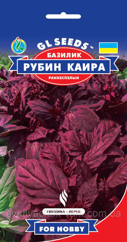 Базилік Рубін Каїра сорт ранній егіпецьким селекції з винятково пряним ароматом, паковання 0,5 г
