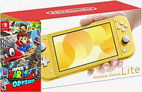 Игровая консоль Nintendo Switch Lite Yellow Bundle (игра Super Mario Odyssey)