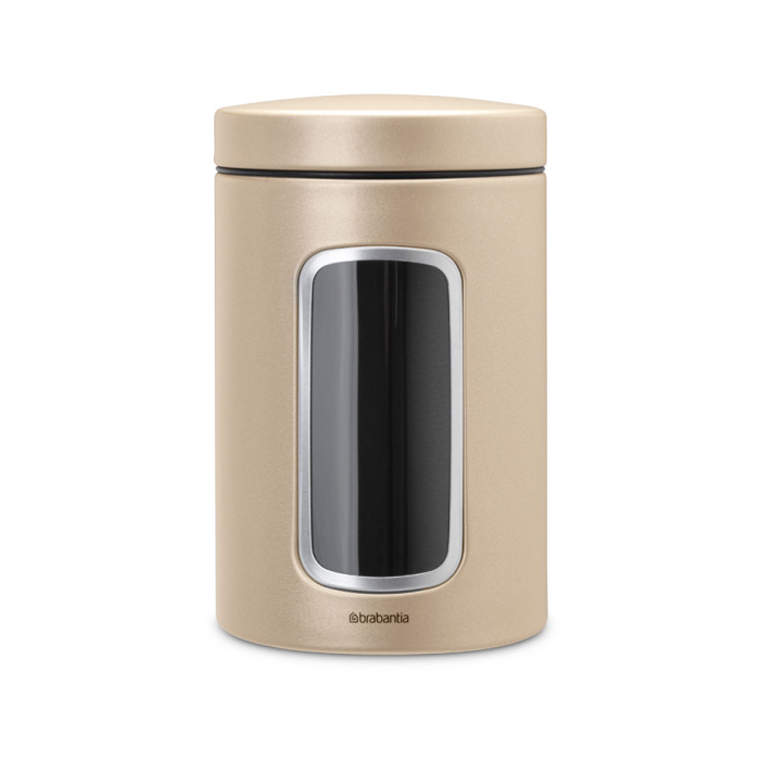 Ємність з кришкою для продуктів Brabantia з вікном, 1, 4 л, шампань (304828)