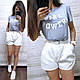 Стильний літній костюм шорти та футболка GIRL POWER, фото 3