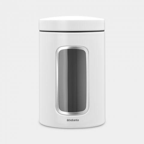 Ємність з кришкою для продуктів Brabantia з вікном,1, 4 л, біла (306082)