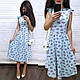 Стильне плаття з крильцями на літо з високою талією на гумці софт, фото 6