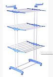 Складана стійка для одягу та білизни 3 рівні Garment Rack With Wheels K12-120 від Dreamland, фото 3