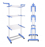 Складана стійка для одягу та білизни 3 рівні Garment Rack With Wheels K12-120 від Dreamland, фото 5